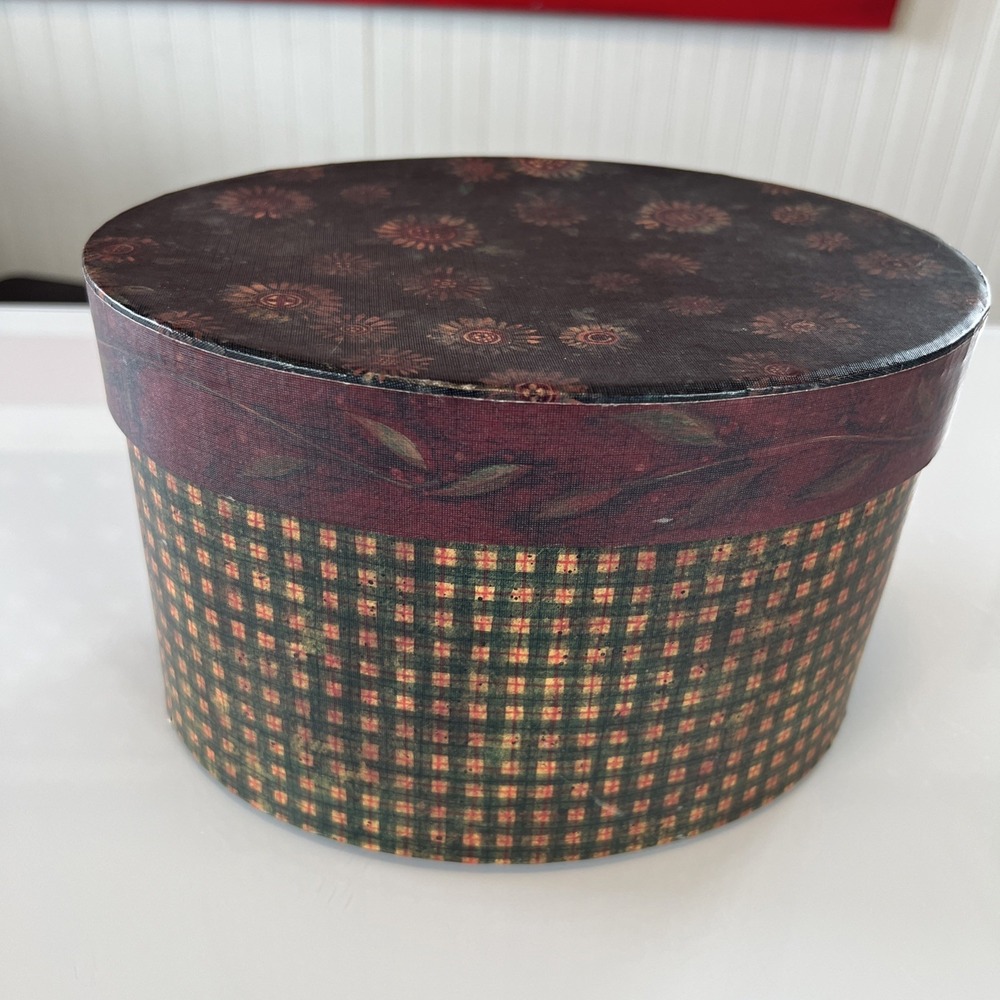 Bob's Boxes Lang Proud Animals 1 Of 4 Replacement Box Primitive Plaid Floral